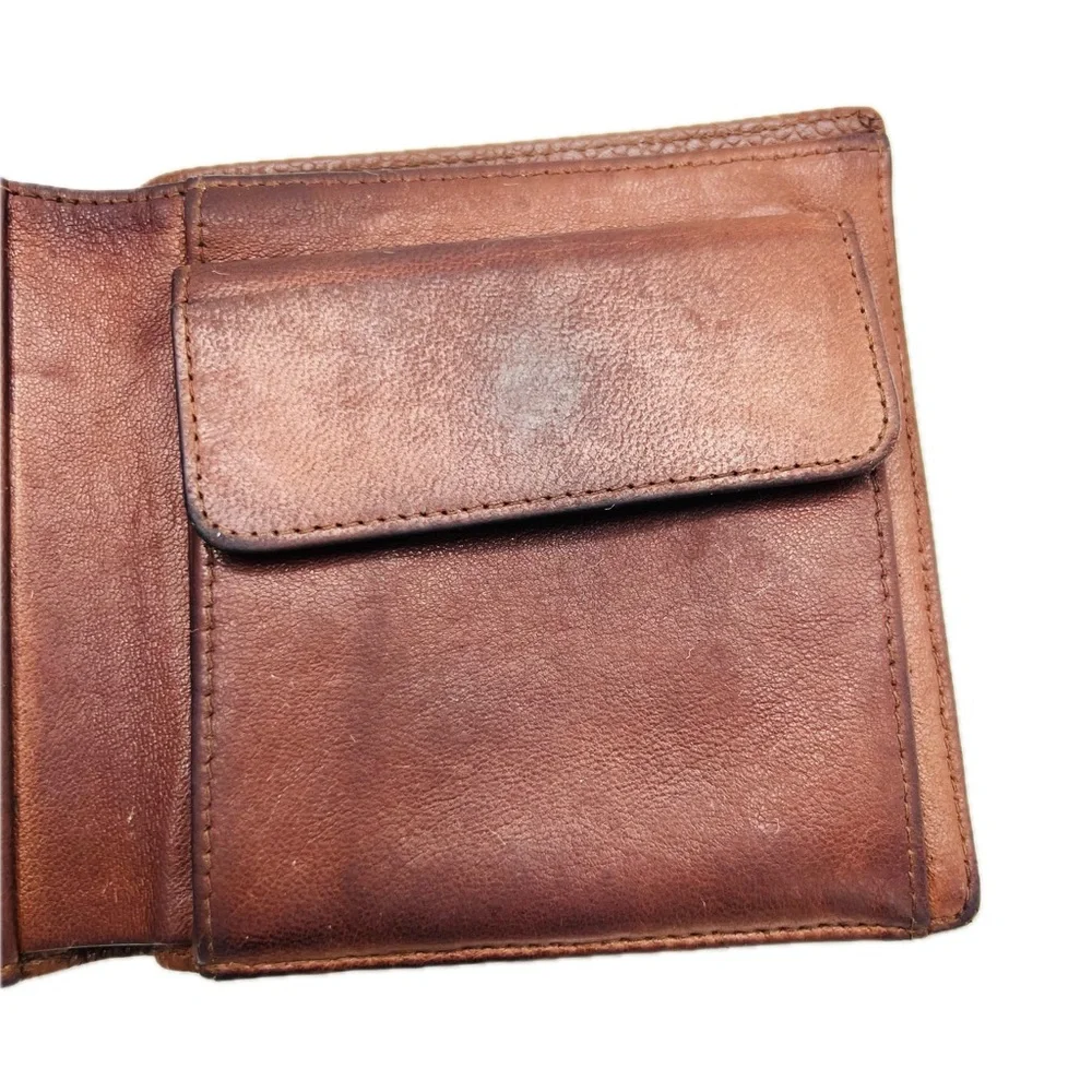 CHANEL Brown Caviar Bifold Wallet Mens Womens Unisex Vintage 1999 Authentic
